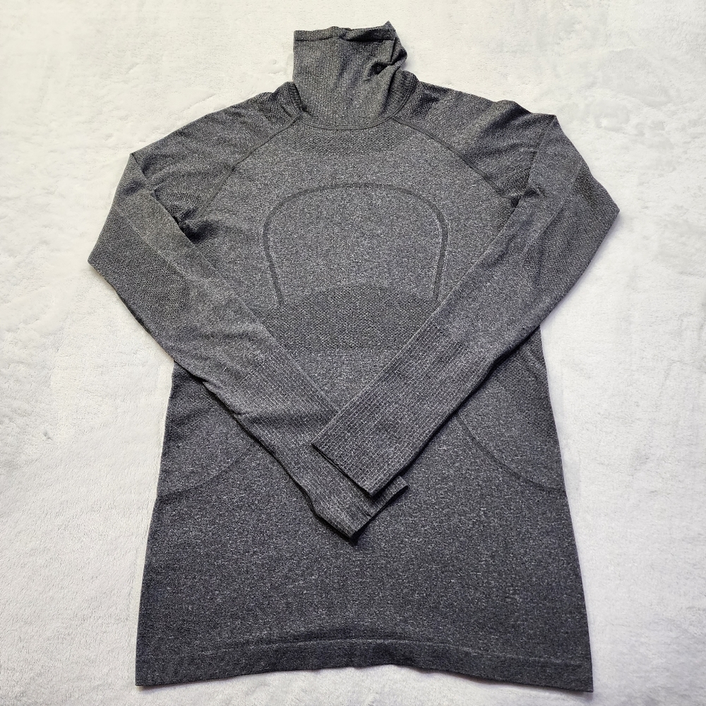 Lululemon Women's Run Swiftly Tech Long Sleeve Turtleneck Gray Size 8